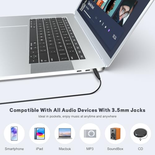 Zosvoses 2,5mm auf 3,5mm Audiokabel Klinkenkabel, Ersatz Bose Kopfhörer Audio Kabel mit Mikrofon und Lautstärkeregelung kompatibel mit Bose 700 Quietcomfort QC25 QC35 QC35II QC45 JBL & AKG Kopfhörer