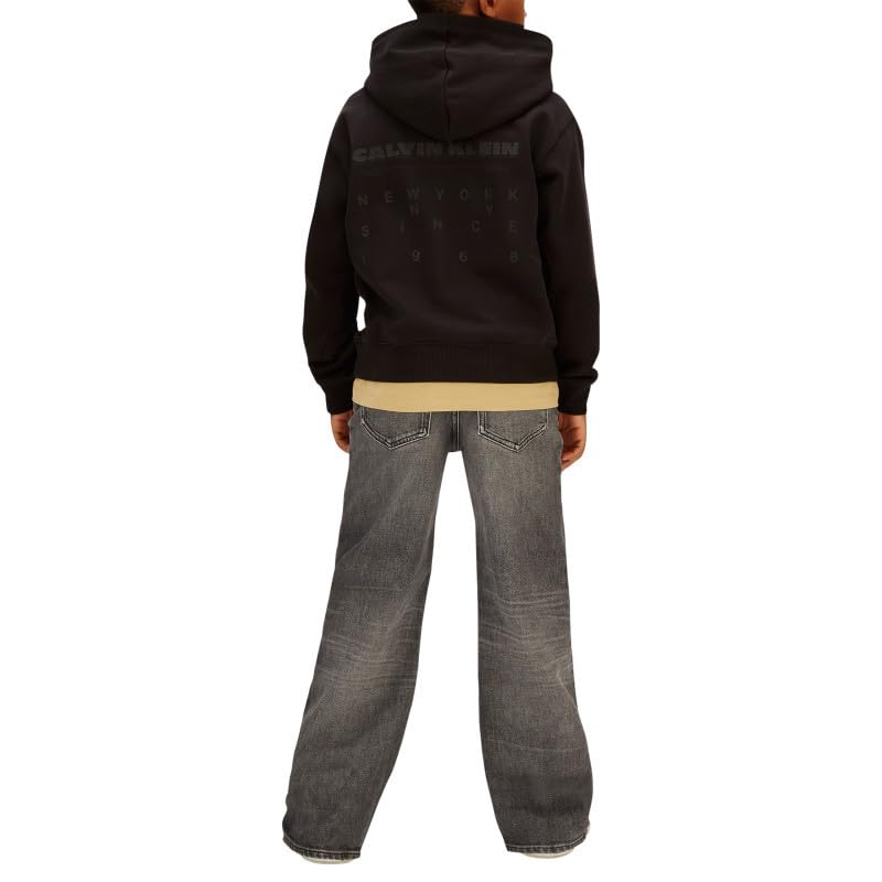 Calvin Klein Relaxed Back AW Hoodie Ib0ib02618 Felpa con Cappuccio Bambini e Ragazzi