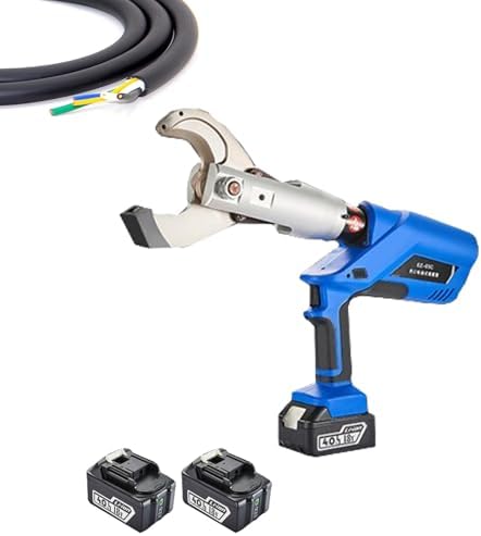 Cordless Hydraulic Cable Cutter 150KN-250KN, Battery Powered Electric Wire Shears for 85MM-120MM Al & Armored Cu/Al Cable, Heavy-Duty Wire Cutting Tool 105MM