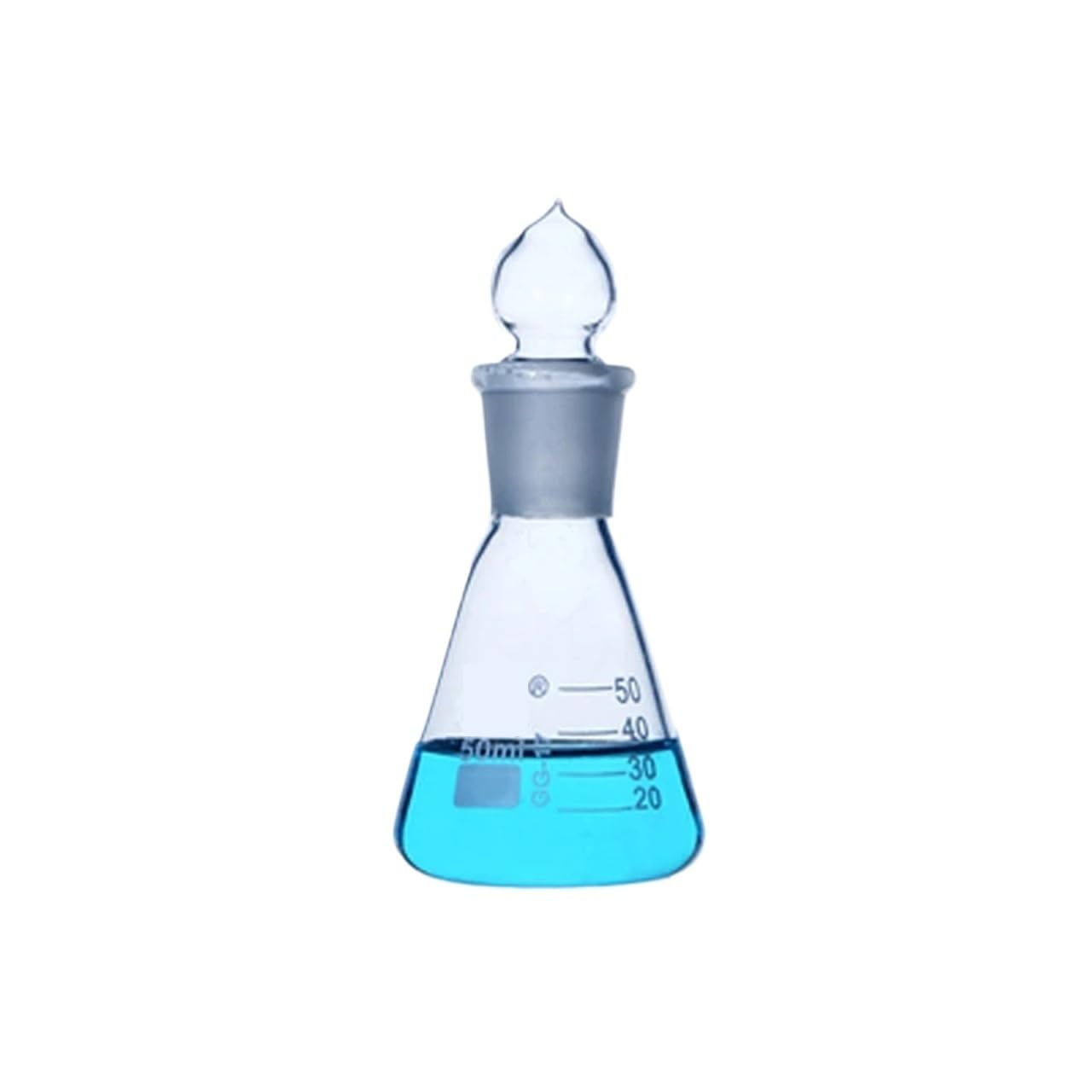 Borokrzemianowa kolba Erlenmeyera z podziałką, Szklana trójkątna kolba ze standardową chemią laboratoryjną Kolba stożkowa Zagęszczone szkło borokrzemianowe o wysokiej temperaturze(500ml caliber 29)