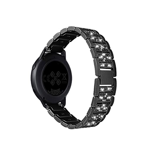 Angoily Metal Watchstrap Rhinestone Fashion Replacing Wristband Compatible for Galaxy Watch Wide2