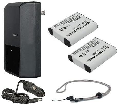 Batterie ad Alta capacità Olympus TG-7 2 unità + Caricabatterie da Viaggio + Cinturino Krusell