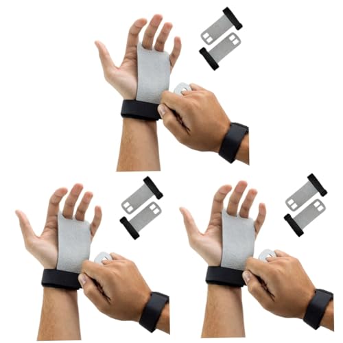BESPORTBLE 3 Pares De Halteres Handguard Pull Ups Protetor De Palma De Couro Muscle Ups Luvas De Cou