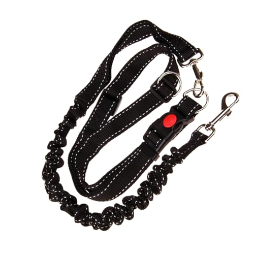 HANABASS Comfortable Running Waist Belt Hands Dog Lead Bungee Elastic Dog Leash for Walking
