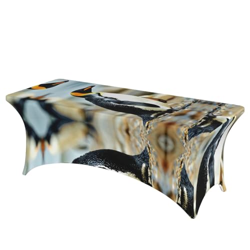 Nappe pingouin 1,8m extensible en élasthanne lavable pour table de buffet - 2