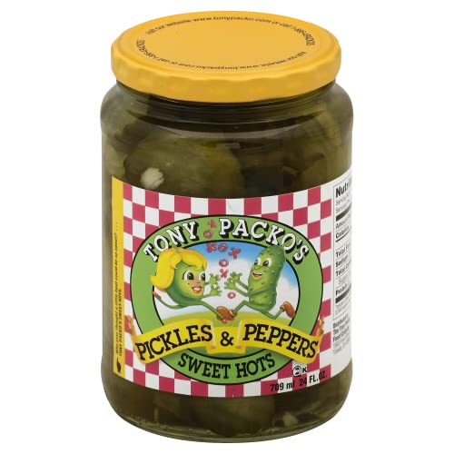 PACK OF 12 - Tony Packo's Sweet Hot Pickles And Peppers, 24 oz