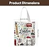 Tmlifehy London Souvenirs Canvas Tote Bag, Stylish London Souvenirs Gifts for Women Men, Reusable Grocery Shopping Bag, Unique London Gifts, Shoulder Bag for School, Work, Travel and Grocery #3
