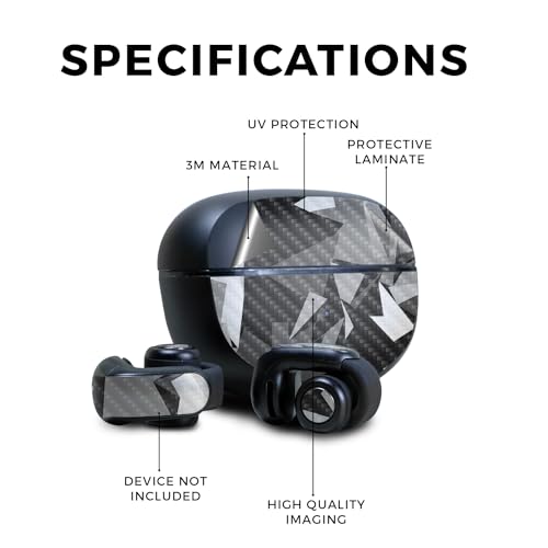 Image of Carbon Fiber Skin Compatible with Bose Ultra Open Earbuds - Mono Camo - Premium 3M Vinyl Protective Wrap Decal Cover - Easy to Apply | Crafted in The USA by MightySkins