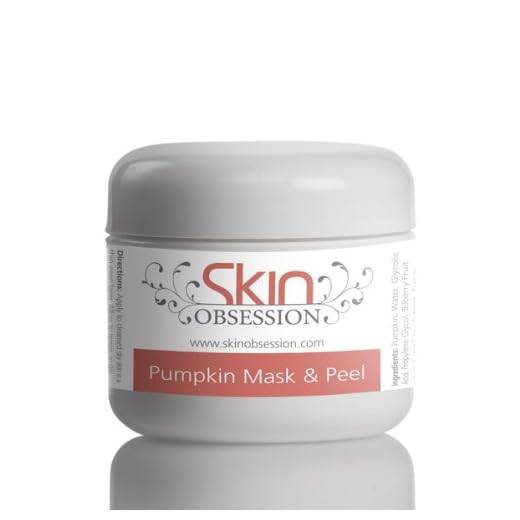 Skin Obsession Pumpkin Enzyme Mask & Peel with Glycolic Acid ~ Treats Scars, Wrinkles, Dark Circles, Fine Lines, & Acne