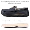 VeraCosy Men's Classic Moccasin Slippers Soft Faux Suede Memory Foam Closed-back Indoor House Shoes Navy,9 UK #3