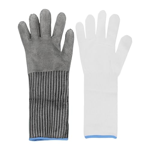 Guantes Anticortes - Guantes Resistentes al Corte De Acero Inoxidable | Guantes De Seguridad Anti-Corte De Alambre | Guantes De Trabajo Protectores Resistentes A Cortes | Herramientas De Protección De