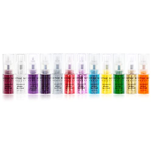 Glitter holográfico verde - 30g spray de glitter solto - glitter facial, glitter de cabelo, glitter
