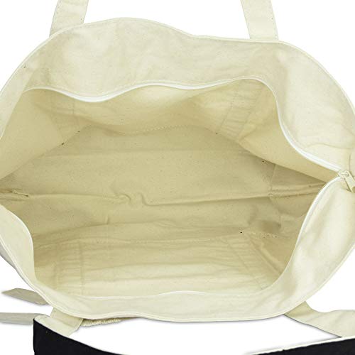 Bolso Tote DALIX Inicial R Negro con Cierre miniatura 7