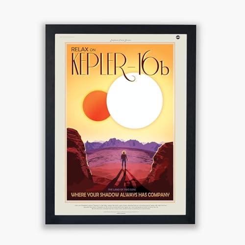 Poster spatial Kepler-16b NASA pour inspirer les rêveurs d'étoiles