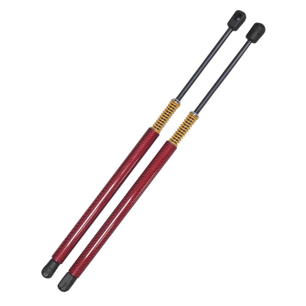 JINGLING Automatyczne amortyzatory klapy bagażnika do Focus Mk3 & 3.5 Hatchback 2011-2019 600MM tylne amortyzatory gazowe klapy bagażnika, podpory podnoszące (czerwone włókno węglowe)