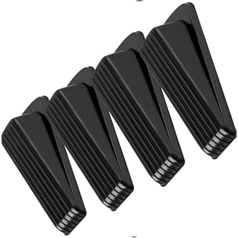 4 Pack Rubber Door Stopper Wedge, Door Stops,Door Stoppers for Bottom of Door, Sturdy Stackable Door Stops for Floor Cover
