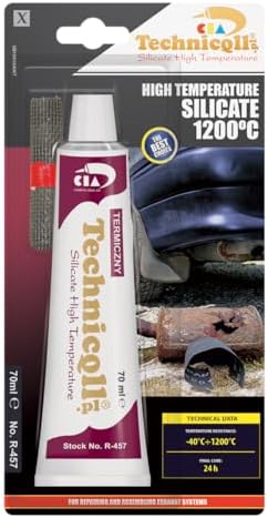 1x HIGH TEMPERATURE 1200'C ADHESIVE GLUE FOR EXHAUST FIREPLACE OVENS COLLECTORS 70 ml new