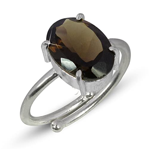 Image of Reiki Crystal Products Certified Natural Gemstone Adjustable Ring, AAA Crystal Ring for Men & Women, Citrine Amethyst Quartz Lapis Onyx Tiger Eye, Reiki Charged Jewellery