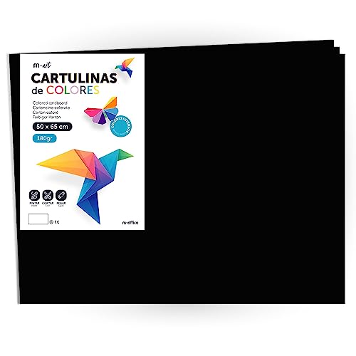 Cartoline noire 50x65 cm m-office pour fabrication de maquettes et de décors
