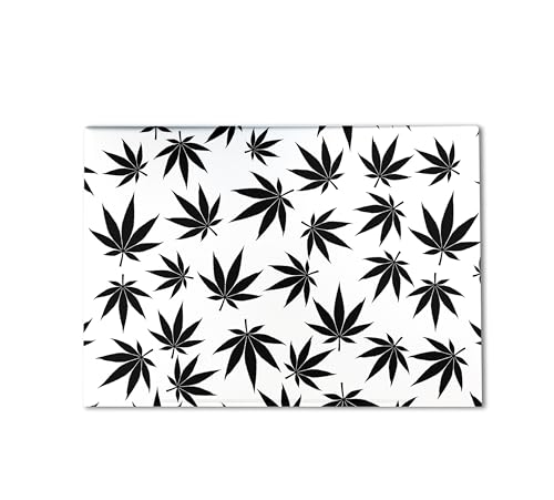 Image of Gaming Skin Compatible with HP Envy x360 16 inch (2023) - Pot Leaves Black - Premium 3M Vinyl Protective Wrap Decal Cover - Easy to Apply | Crafted in The USA by MightySkins