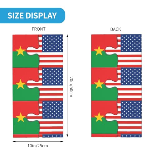 Neck Gaiter Burkina Faso People Of Burkina Faso And American Flag Usa Friendship Face Mask Bandana Rave Face Cover Scarf Mask Balaclava Headband Head Wrap Sports Headwear Outdoors For Men Women3