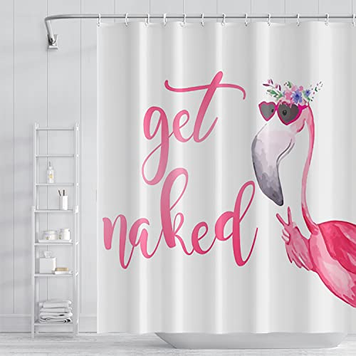 Umpoo 122X183YXT06609-Q Get Naked Shower Curtain thumb #1