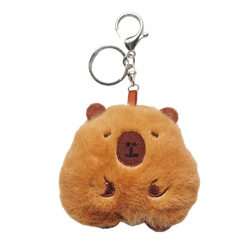XINGLIDA Bijoux fantaisie, porte-clés cochon d'Inde en peluche mignon, pendentif de sac, ornement, décoration de sac à main pour femme, école, stu, Größenreferenzbild, alliage de flanelle