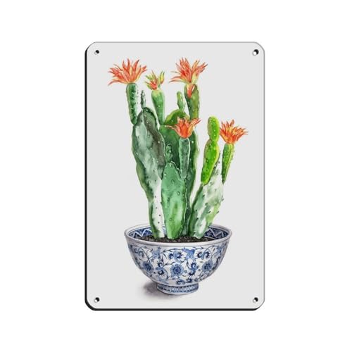 Affiche rétro en métal cactus cadeau déco idéal format 20x30