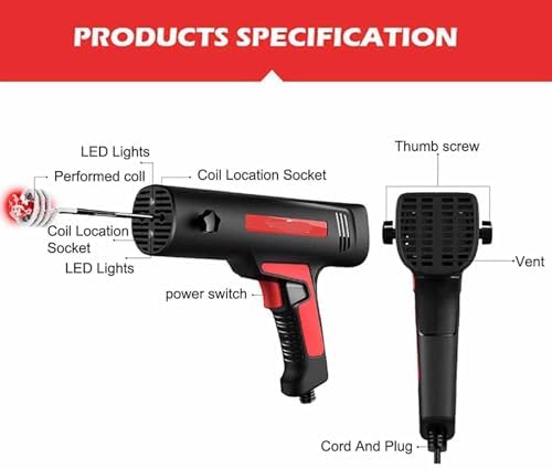 Magnetic Induction Heater Kit, 110/220V Bolt Remover Tool with 4 Coils, Flameless Nut and Stud Dismantle Gun for Easy Bolt Removal, Ideal for Mechanics and DIY Projects