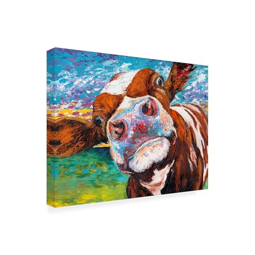 Curious Cow I par Carolee Vitaletti tableau sur toile déco 18x24