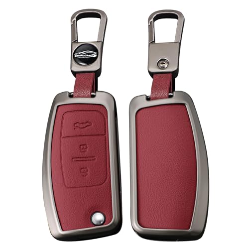 Coque de clé Ford de qualité supérieure en cuir véritable pour Mondeo S-Max Galaxy Tourneo