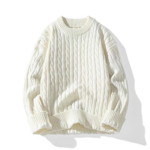Men's Knitted Warm Pullover Sweater Winter Round Neck Casual Large Size Loose Sweater2