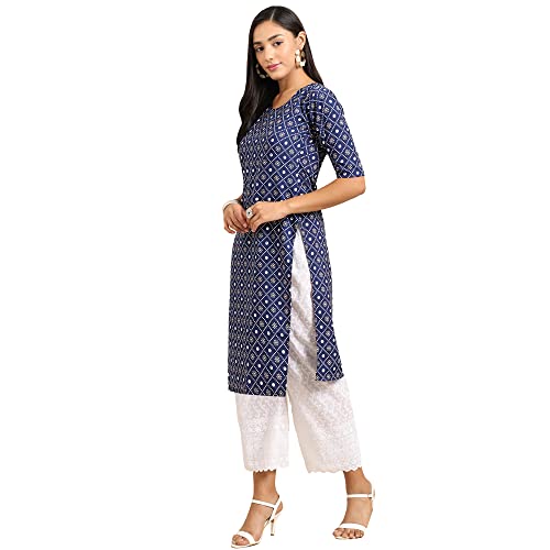 Image of Pinkmint Women's Crepe Digital Print Straight Kurta