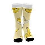 CWECVWE Boy's Classic Polyester Socks, Fashion Dress Decor Socks, Moisture Wicking Socks, Sports Running Socks Compatible with Banana