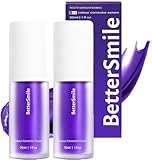 2PCS Purple Blanqueador dental V34,Blanqueamiento Dental Pasta de Dientes Morada,Pasta de Dientes Blanqueadora,Corrector de Color dientes,Teeth Whitening Toothpaste de Viaje