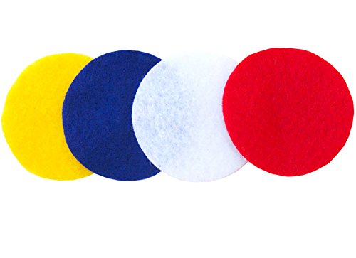 Image of Playfully Ever After Blue, Red, White & Yellow Craft Felt Circles (3 /4 Inch - 300pc)