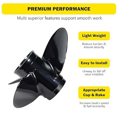 12 1/2 x 13 Replace OEM#763461 Aluminum Outboard Boat Propeller for BRP,Johnson,Evinrude OMC SternDrive 40-75HP 13 Spline Tooth 12.5dia x 13 Pitch Boat Propeller RH