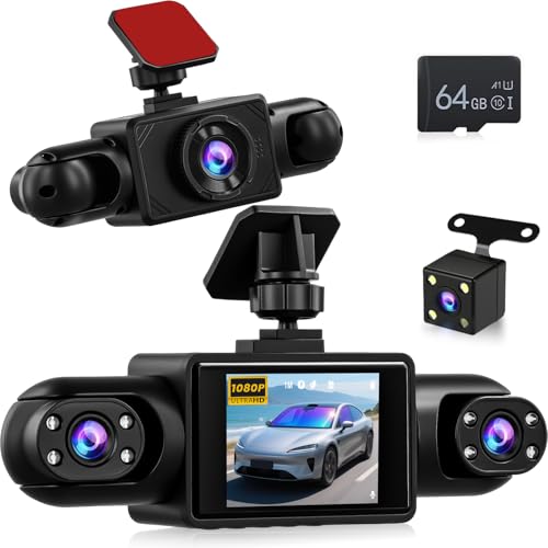 Cámara para coche de 360 grados con grabación en bucle y sensor de movimiento