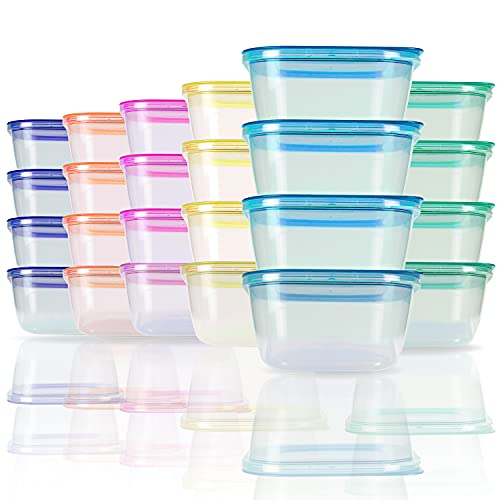 SCANDINOVIA - 25 oz Food Storage Containers with Lids - 24 sets - Dry & Hot Plastic Meal Prep - BPA Free Bento Box - Dishwasher, Microwave and Freezer Safe Stackable Clear Rectangle Bowls by SCANDINOVIA - Used condition - US$17.20