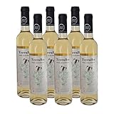 Vino Blanco Ecologico Terralba de 50 cl - Elaborado en Cadiz - Cooperativa Vitivinicola Albarizas de Trebujena (Pack de 6 botellas)
