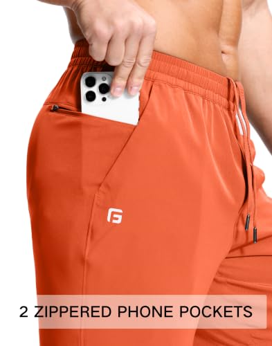 Image of GGJ Men's Lightweight Athletic Shorts with 2 Zipper Pockets 7 inch /9 inch /5 inch Gym Workout Running Quick Dry Tennis Shorts for Men