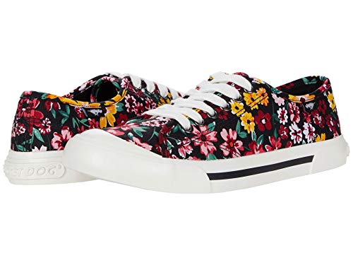 Rocket Dog Women s Jumpin Margate Floral Cotton Walking Shoe, Black, 9