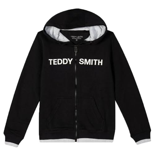 Teddy Smith Giclass sweat à capuche zippé pour garçon en coton confortable