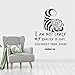 Wall Sticker Art Decal Quotes Alice nel Paese delle Meraviglie Cat Quotes  "  Non sono pazzo  "  Decalcomania del vinile Decorazione della parete della stanza  57cmx44cm