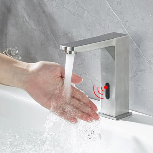 Grifo sin contacto negro para lavabo con sensor 3