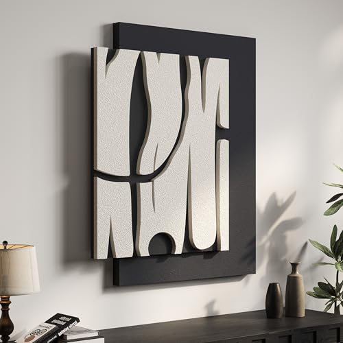 Cuspin Black and White Abstract Wall Art for Living Room,