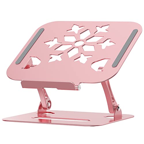 Laptop-Stand-Adjustable-Ergonomic-Laptop-Riser-Portable-Aluminium-Alloy-Computer-Stand-for-Laptop-Laptop-Stand-for-Desk-Compatible-with-MacBook-Air-Pro-Dell-XPS-All-Laptops10-17-Rose-Gold