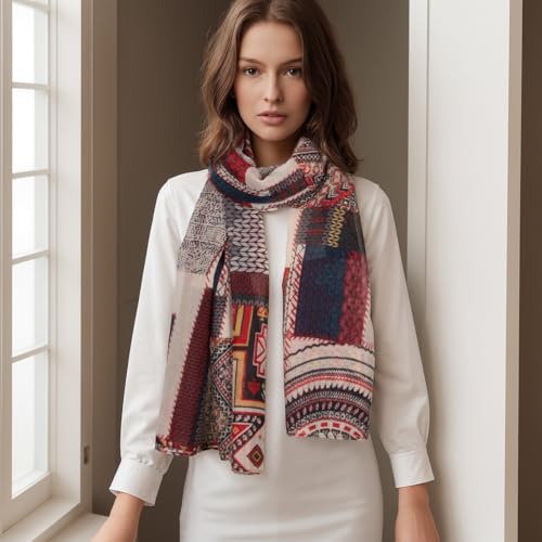 Scarves for Women Lightweight Floral Scarf Fashion Spring Summer Scarf2