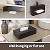 Y-in Hand Tissue Box Cover, Rectangular Black Wall Mounted Facial Paper Holder Dispenser, Prefert for Storage on Bathroom Vanity, Kitchen, Night Stand, Countertops Office and Car. #5