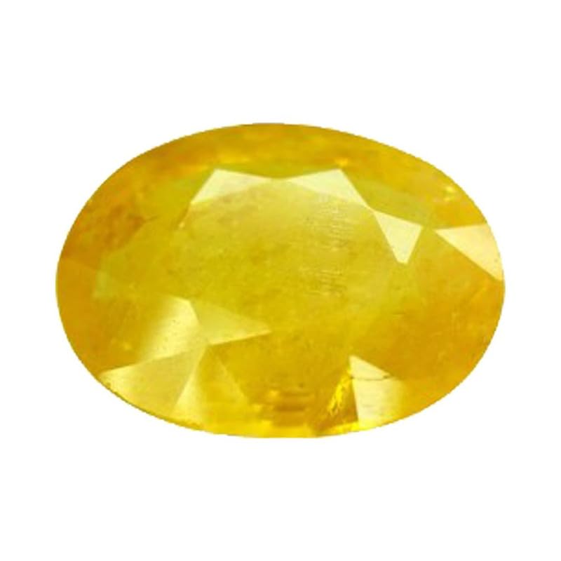 Saphir jaune naturel de culture Pukhraj 7.09 Ratti de Color Gems taille Small